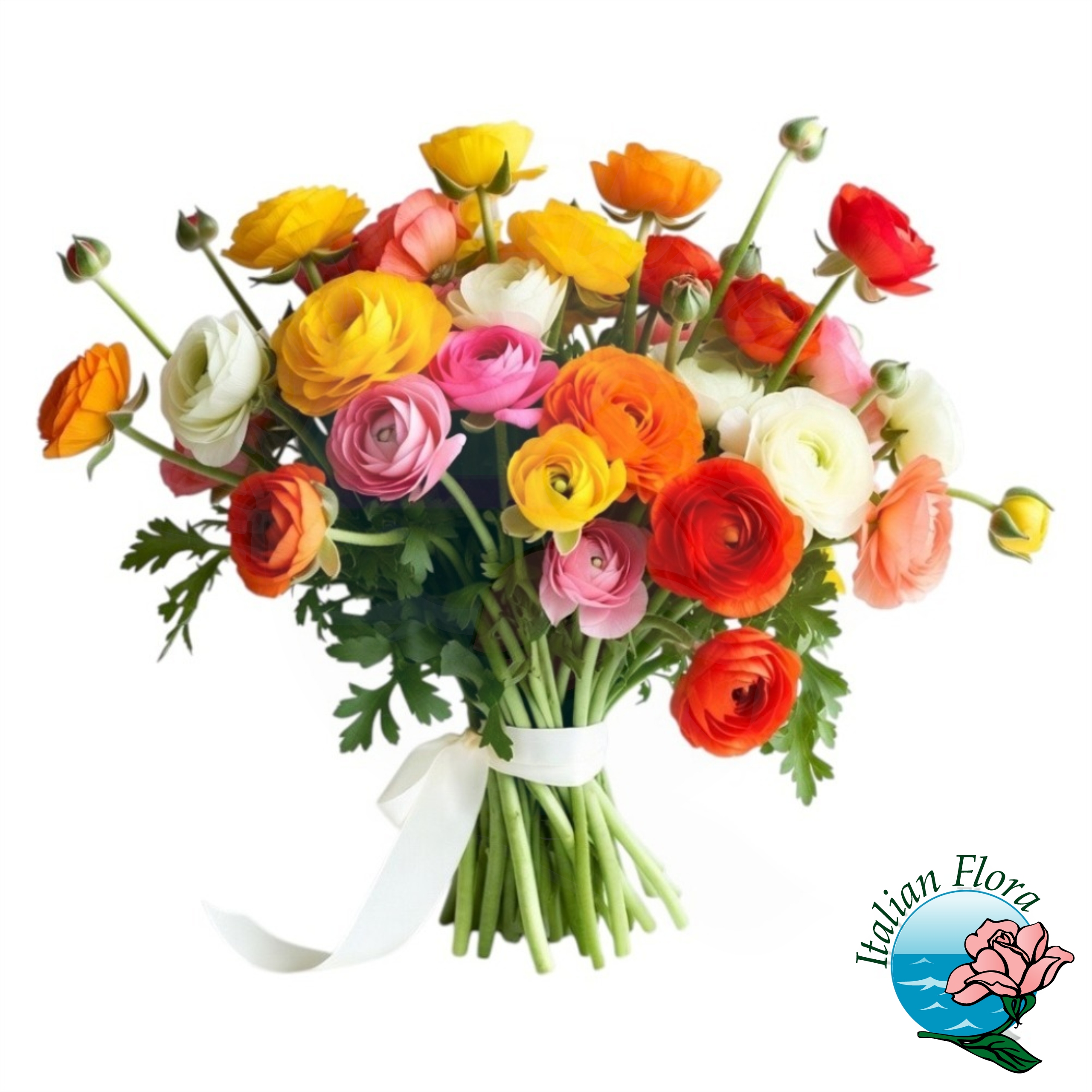 bouquet di ranuncoli colorati